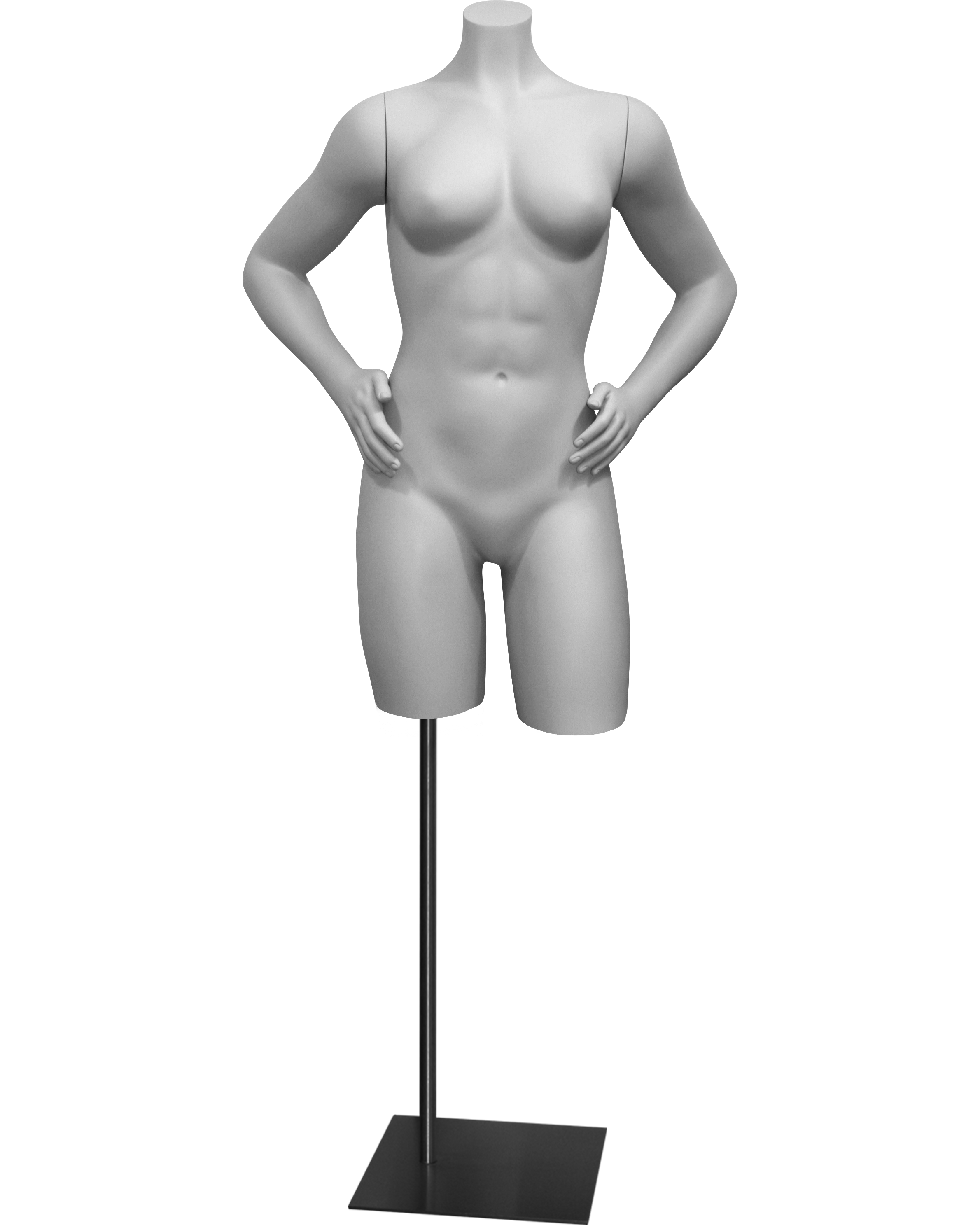 Female Athletic 3/4 Body Form, Headless FIT-F1A