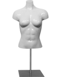 Female Athletic Torso, Half Form with Shoulder Cap, Headless FIT-F1SCT