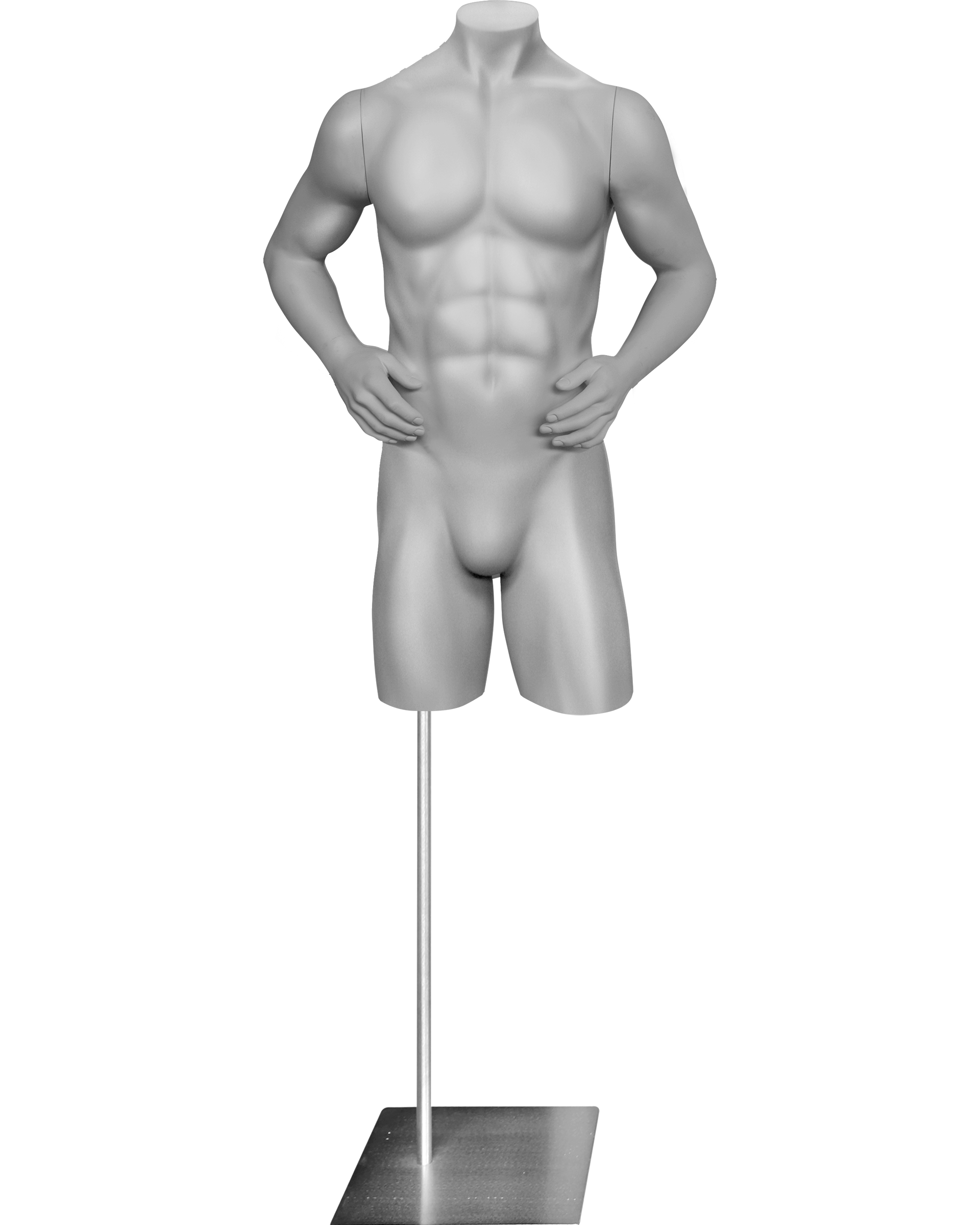 Male Athletic Body 3/4 Form, Headless FIT-M3B 3/4
