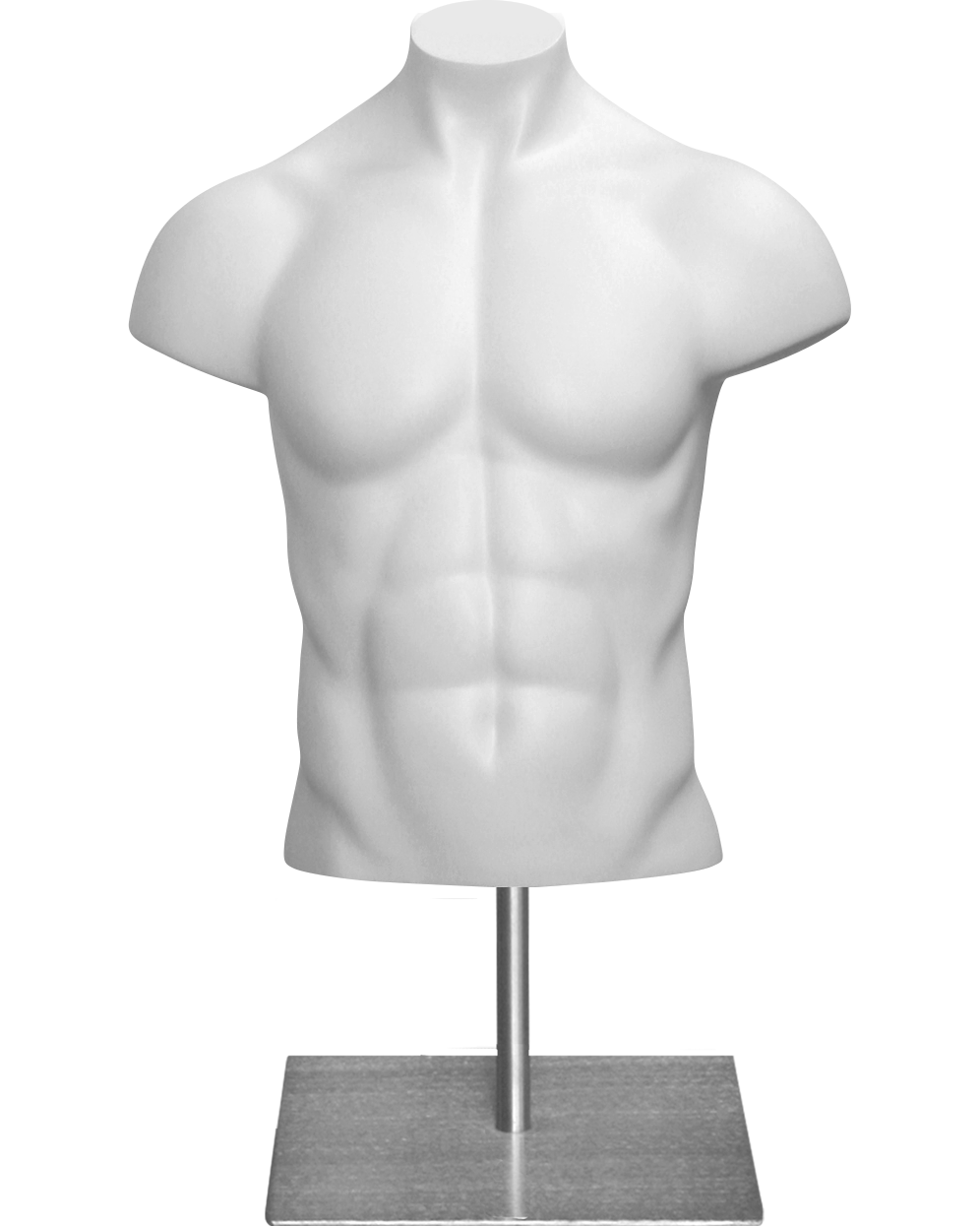 Male Athletic Torso, Half Form with Shoulder Cap, Headless FIT-M3SCT