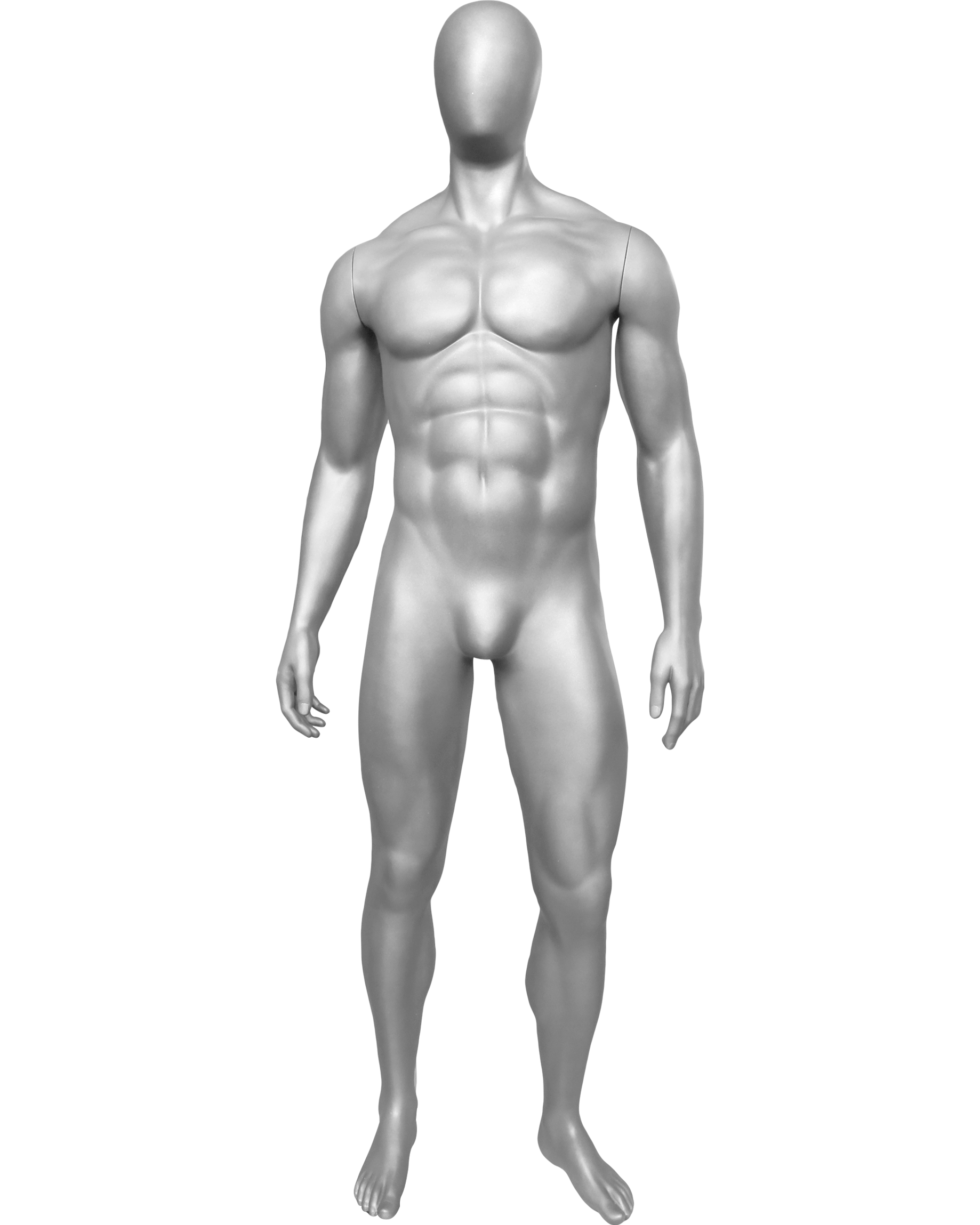 Male Mannequin Large Build Relaxed Pose Metal Base
