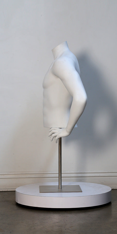 - Athletic Male Torso Form, Hands on Hips, Headless