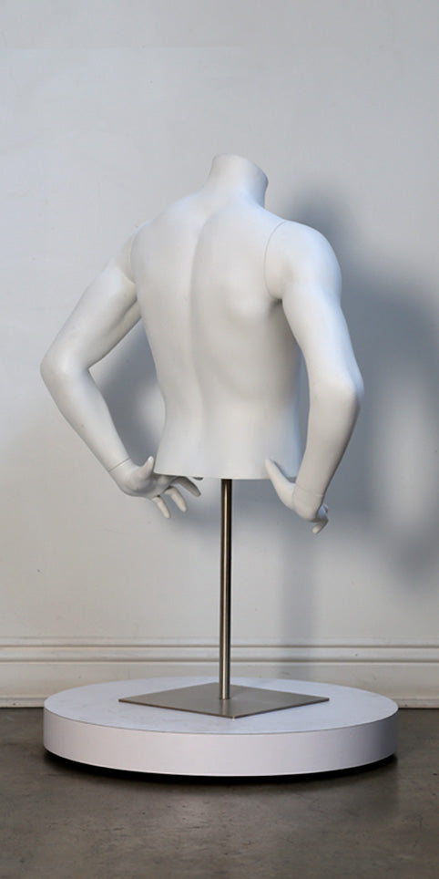 - Athletic Male Torso Form, Hands on Hips, Headless