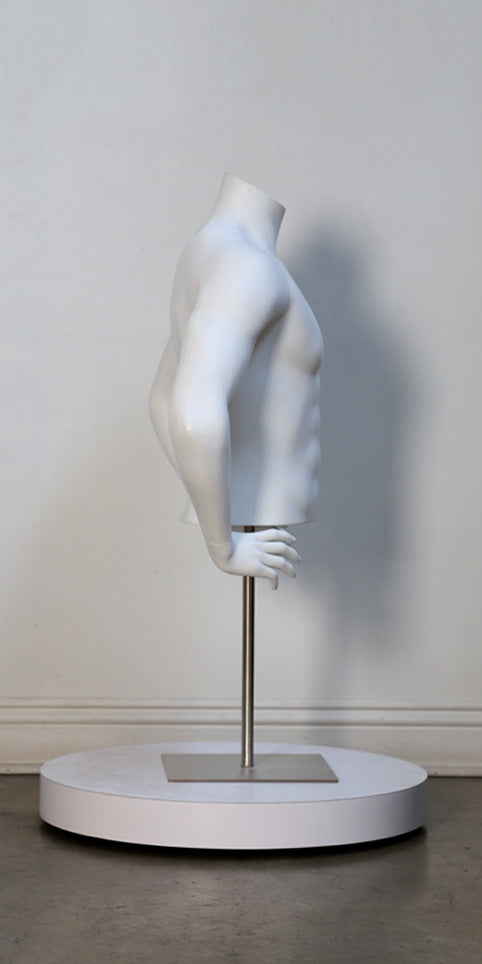 - Athletic Male Torso Form, Hands on Hips, Headless
