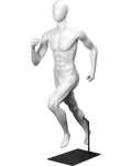 Male Running Mannequin Runner on Metal Base with Egg Head Run Athletic
